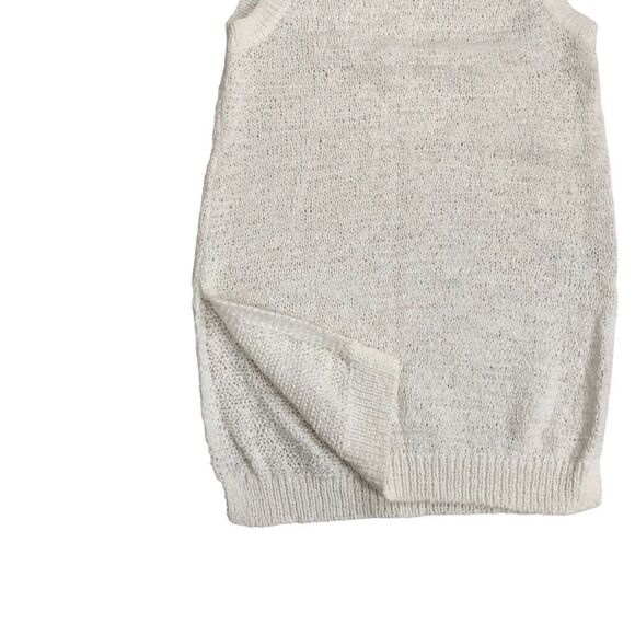 Theory - Meenaly Sleeveless Loose Knit Sweater in Ivory Size Medium - Picture 12 of 13